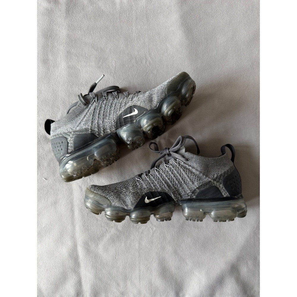 Nike Air VaporMax Flyknit 2 Grey Black Running Shoes 942843-002 Womens 8.5